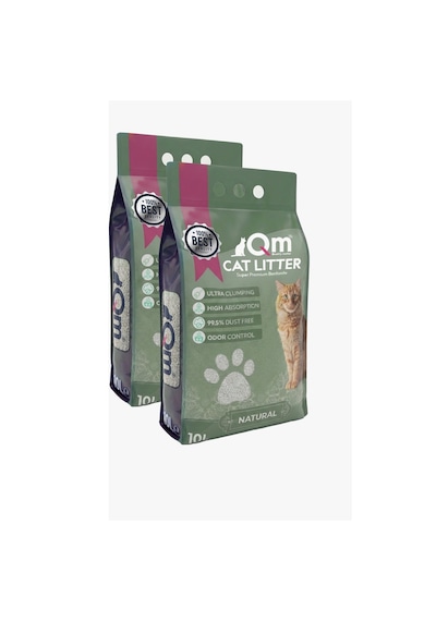 Qm Kokusuz Bentonit Kedi Kumu 2 10 Lt