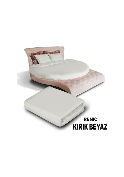 Sofaroom Yuvarlak Nevresim Takımı Kırık Beyaz