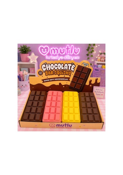 Süper Yumuşak Çikolata Bar Squishy 0