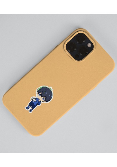 Bluelock- Yoichi Isagi -futbol Anime Telefon Sticker Seti Parlak Kağıt 2 Li - Blue Lock Mavi