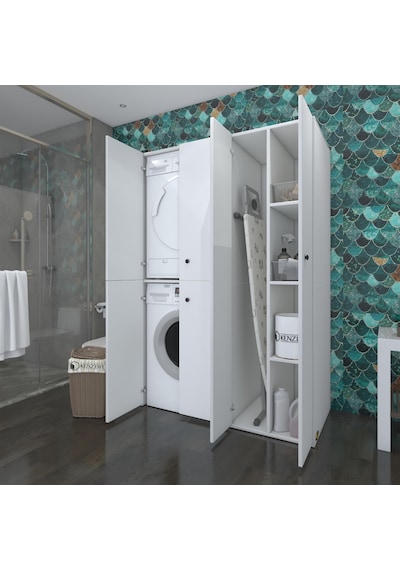 Kenzlife Çamaşır-Kurutma Makinesi Dolabı Kapaklı Yaromira Byz 180 Çok Renkli Kenzlife Çamaşır-Kurutma Makinesi Dolabı Kapaklı Yaromira Byz 180 Çok Renkli