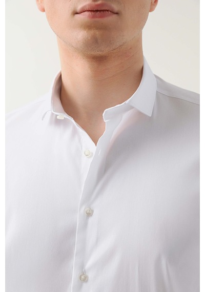 D's Damat Slim Fit Beyaz Armürlü Gömlek 3ee02ee44288m Beyaz