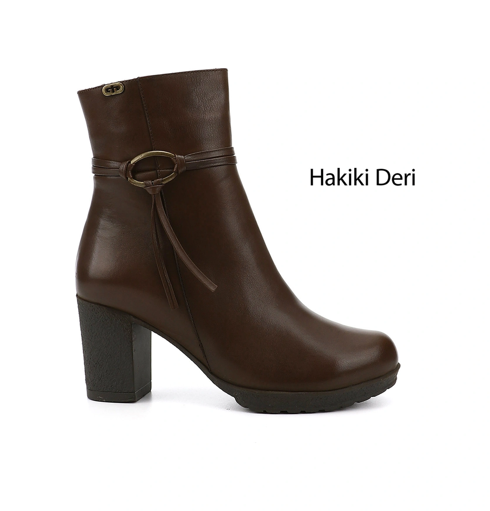 Gönderi(R) Gönderi R Kadın Kahve Antik Fermuarlı Kalın Topuklu Hakiki Deri Bot Gkzb13451495 Kahve