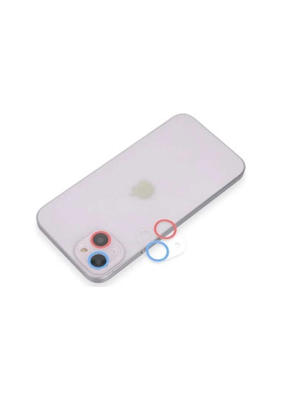 İphone 13 Mini Renkli Kamera Lens Koruma Cam - Pembe-mavi Diğer