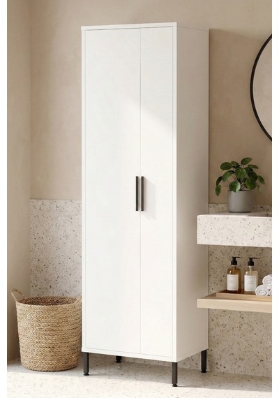 Yurudesign Daisy Çok Amaçlı Dolap, Vileda Banyo Dolabı Beyaz Dy1- Çok Renkli