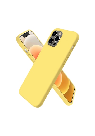 Apple  Uyumlu  iPhone 12 Pro Kılıf First Silikon Sarı
