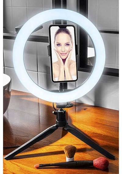 Ring Light Sürekli Işık 8 Inch Halka Işık Youtuber Video Makyaj Kuaför Işığı 20 Cm