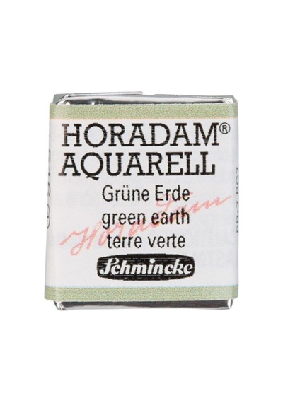 Schmincke Horadam Aquarell Artist Sulu Boya Green Earth Yarım Tablet