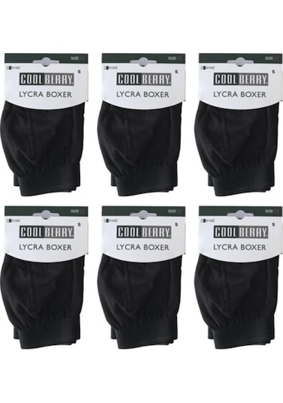 Cool Berry 6'Lı Pamuk Likra Boxer 9100