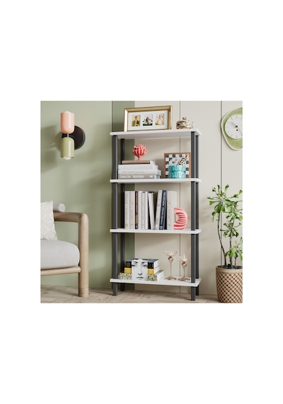 Pırada 4 Raflı Kitaplık Organizer Düzenleyici Beyaz