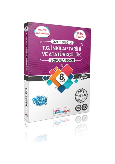 8. Sınıf T.C. İnkılap Tarihi ve Atatürkçülük Özet Bilgili Soru Bankası -  Köşebilgi Yayınları