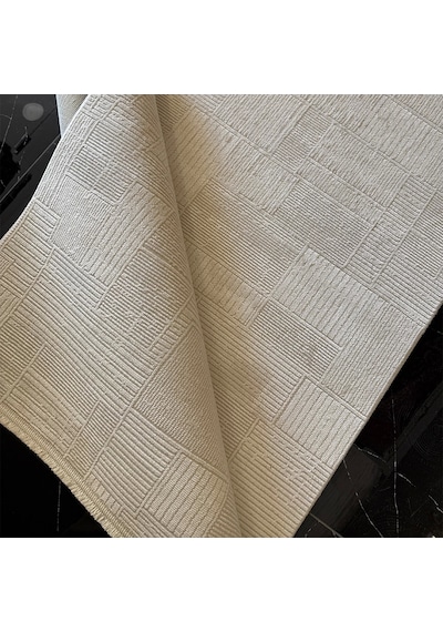 Hoom Rugs İpek 1134 Krem Yün Tuşeli Akrilik Pamuk Taban Halı Krem