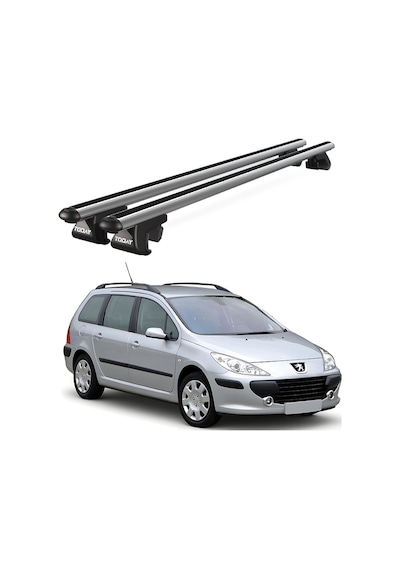 Venüs Peugeot 307 Station Wagon 2001-2008 Uyumlu Gri Ara Atkı Port Bagaj Tavan Barı