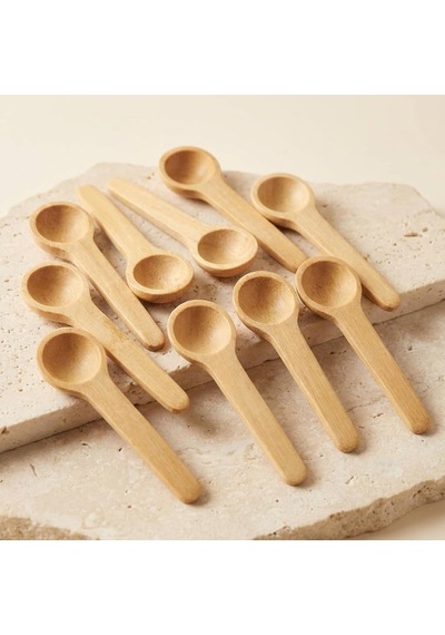 12 Adet Bambu Baharat Kaşık, Reçel Bal Kaşığı Doğal Ve Şık 12 Adet Baharat Ve Ölçek Kaşığı Seti - Mutfakta Estetik Ve Fonksiyonellik Bir Arada
