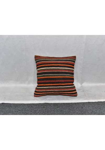 Zehra Abla Halı Yeni El Dokuma Dekoratif Kilim Kırlent Yastık Kılıfı 6495 Çok Renkli