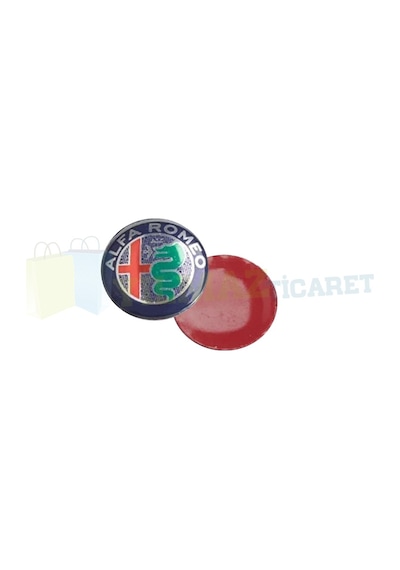 Alfa Romeo Kumanda Anahtarlık Logo Amblem Metal 3M 1 Adet 14 Mm