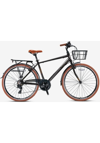 Kron Cx 100 28" Jant Şehir Bisikleti Man 18 Kadro 21 Vites V-fren Mat Siyah Gri Kahverengi Siyah - Kahverengi Kron Cx 100 28" Jant Şehir Bisikleti Man 18 Kadro 21 Vites V-fren Mat Siyah Gri Kahverengi Siyah - Kahverengi