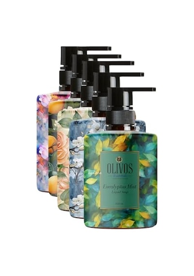 Olivos Sıvı Sabun Sanat Koleksiyonu Deneme Seti: Tablo Gibi Şişe Muhteşem Koku Nemlendiricili 5 Adet 500 Ml