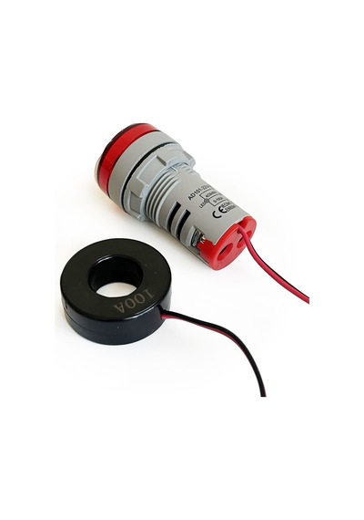 2'li Volt Amper Ölçüm 22mm Ac60-500v 100a Kırmızı