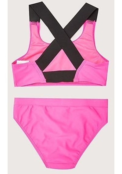 Deep Beach Yazı Baskılı Kız Çocuk Bikini Takım Db200773bt 001