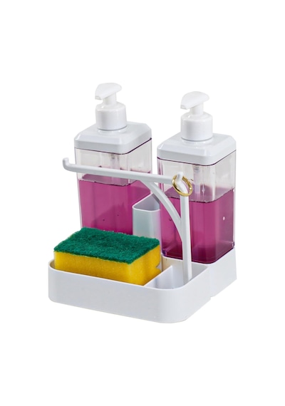 Awion As 118 Yüzük Bez Askılı Sünger Hazneli 2x350 Ml 2li Sıvı Sabunluk