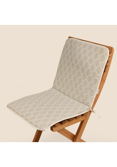 Soft Sırtlı Sandalye Minderi - Ekru - 38x76 Cm Renkli