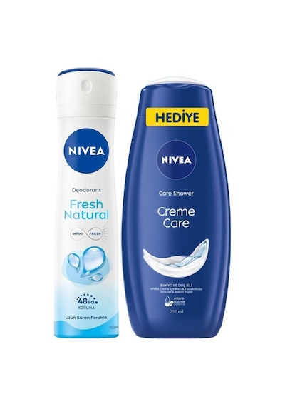 Deodorant Sprey Fresh Natural Women 150 Ml + Duş Jeli Crème Care 250 Ml Diğer