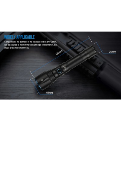 Trustfire T45r Lep Fener 1750 Metre Menzil Siyah