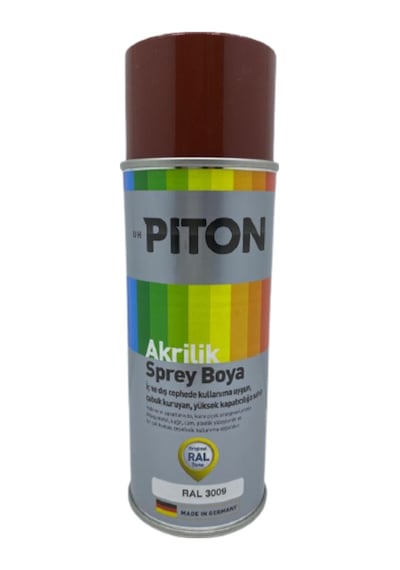 Piton Akrilik Sprey Boya 400 Ml Ral3009 Oksit Kırmızı