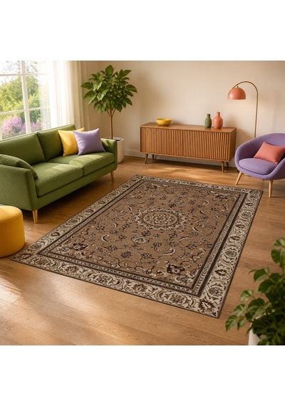 Kartela Halı Suma Halı Jüt Taban Dokuma Halı Kahverengi - 100 X 150 Cm