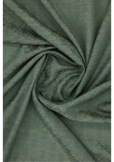 75x190 Cm K.pierre Cardin Logolu İpek Koton Jakar Etol Yeşil Yeşil