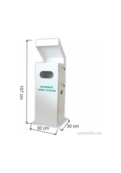 Garanti Metal 1722 Dış Mekan Kare Çöp Kovası (Küllüklü)