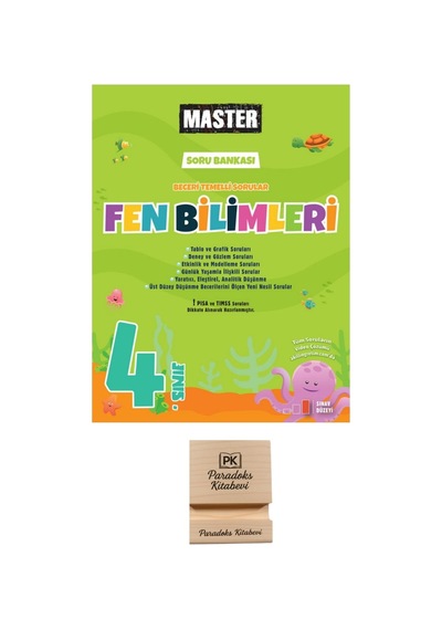 Okyanus Yayınları 4. Sınıf Master Fen Bilimleri Soru Bankası + Telefon Standı