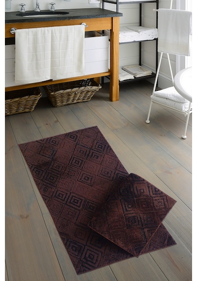 Welsoft Vintage Bambo Klozet Takimi 2 Pcs Kahve