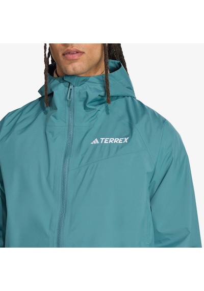Adidas Terrex Multi 2l Rain.rdy Erkek Yeşil Yürüyüş Yağmurluğu Jl9774