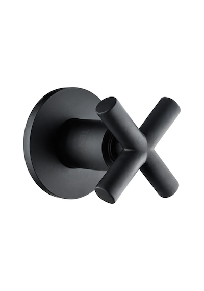 Tema Cross Ankastre Stop Valf Matt Black 69227 Siyah