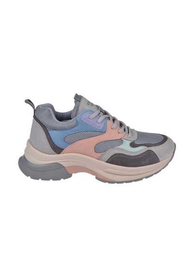 Pullman Simli Kadın Spor Ayakkabı Sneaker Sms-30162 Gri Multi-gri Multi Gri