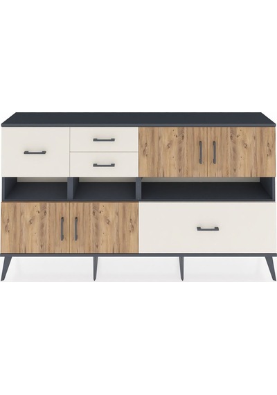 Arges Konsol 5 Raflı 4 Çekmeceli 4 Kapaklı 176x30x99 Antrasit-çam/aytaşı Atlas Çam/aytası - Antrasıt Arges Konsol 5 Raflı 4 Çekmeceli 4 Kapaklı 176x30x99 Antrasit-çam/aytaşı Atlas Çam/aytası - Antrasıt