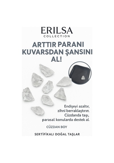 Sertifikalı Ham Cüzdan Boy Kristal Kuvars Taşı Kütle - Günlük Arınma Ve Enerji Temizliği Taşı
