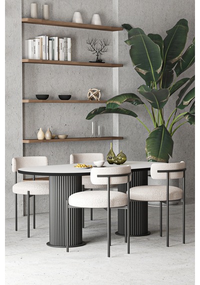 Avvio Olivya Teddy Sandalye Bohem Lake Mdf Ayak 80x160 Yemek Masası Mutfak Masası Masa Sandalye Takımı Beyaz Avvio Olivya Teddy Sandalye Bohem Lake Mdf Ayak 80x160 Yemek Masası Mutfak Masası Masa Sandalye Takımı Beyaz