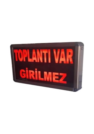 Sanec 220v Ac Anahtarlı Toplantı Var Girilmez Tabelası Kasa: 26x20 Cm