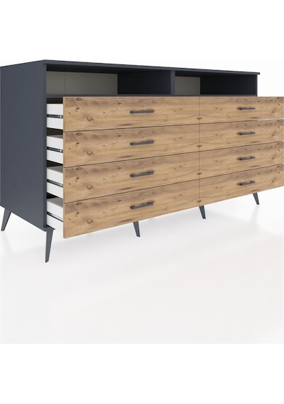 Kronos Konsol 2 Raflı 8 Çekmeceli 176x59x99 Antrasit-antrasit/ça Antrasit-antrasit/çam Kronos Konsol 2 Raflı 8 Çekmeceli 176x59x99 Antrasit-antrasit/ça Antrasit-antrasit/çam