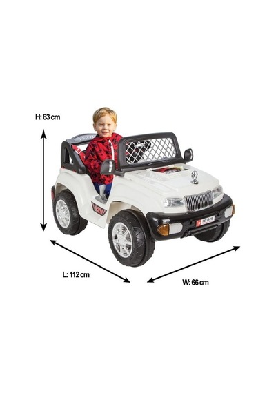 Pilsan Panther 12v Uzaktan Kumandalı Akülü Araba 05118 Beyaz Pant