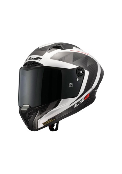 Ls2 Thunder Karbon Gp Aero Raute Kapalı Kask Beyaz - Gri