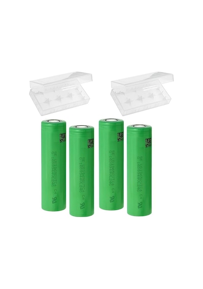 Sony US18650VTC4 2100 mAh 3.7 V 30A Şarj Edilebilir Pil 4'lü + Pil Kutusu 2'li