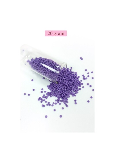 Dökme Cam Kum Boncuk 11/0 2 Mm - 20 Gram - Eflatun - Bnc020 Diğer