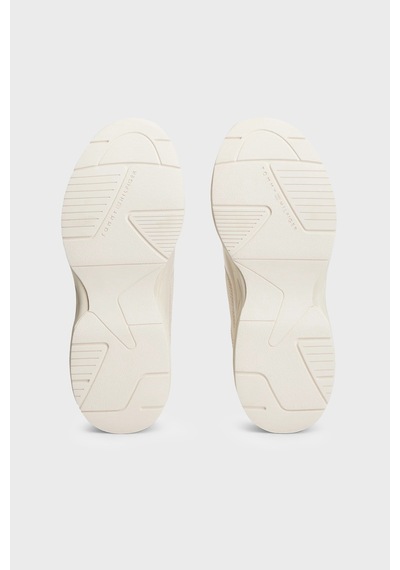 Tommy Hilfiger Logolu Deri Sneaker Ayakkabı Kadın Ayakkabı Fw0fw09413 Aeo Bej