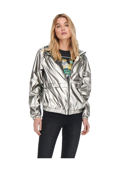 Only Onlerin Metallic Jacket Otw Silver Kadın Günlük Ceket 15244657-SILVER Gri