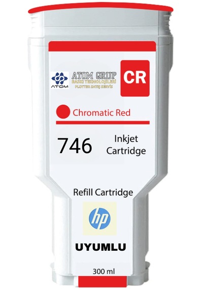 Atom Grup- 746 Hp P2v81a Chromatic Red-kırmızı Uyumlu. Kartuş 300m