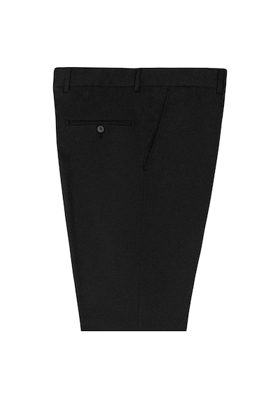 Süvari Siyah Regular Düz Pantolon